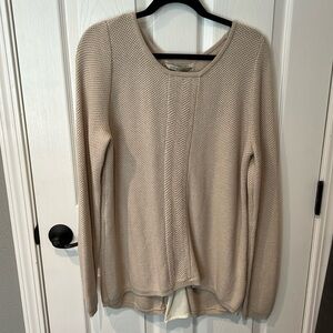 41 HAWTHORN Zipper Back Long Sleeve Sweater Beige